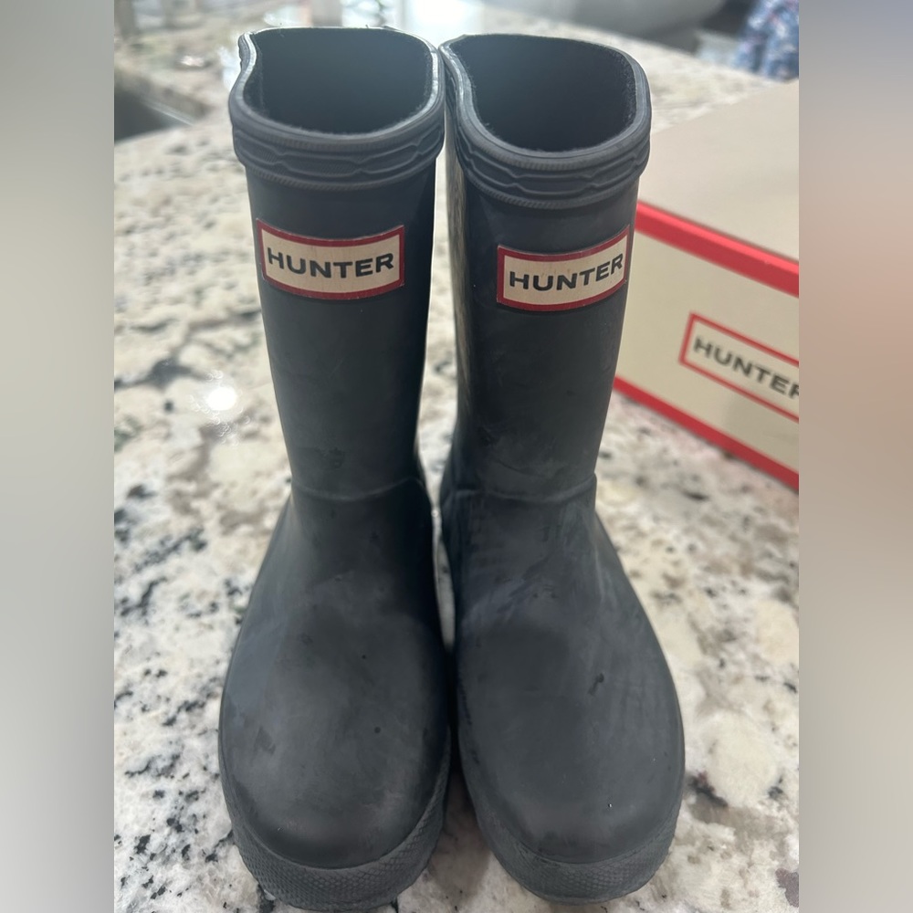 Kids black hunter boots